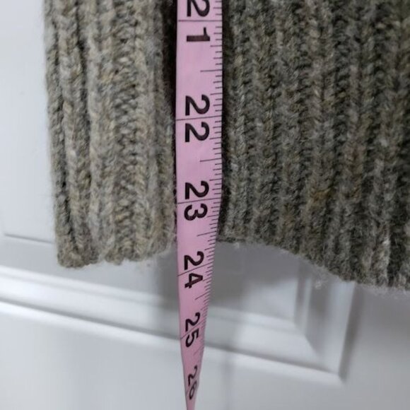 American Eagle Outfitters Military Style Tan Zip Up Wool/Rabbit Hair Sweater XL - Picture 6 of 14